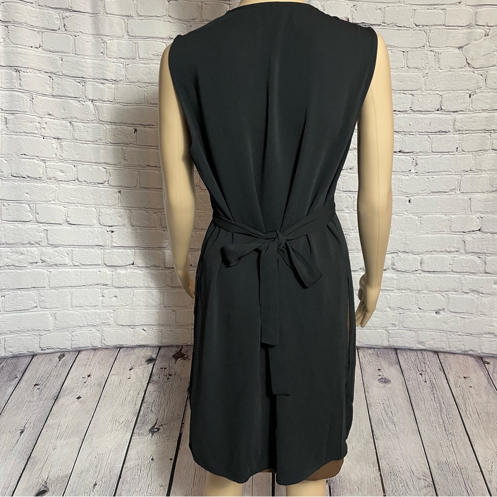Zara Basic Collection Sleeveless Back Tie Black T… - image 5